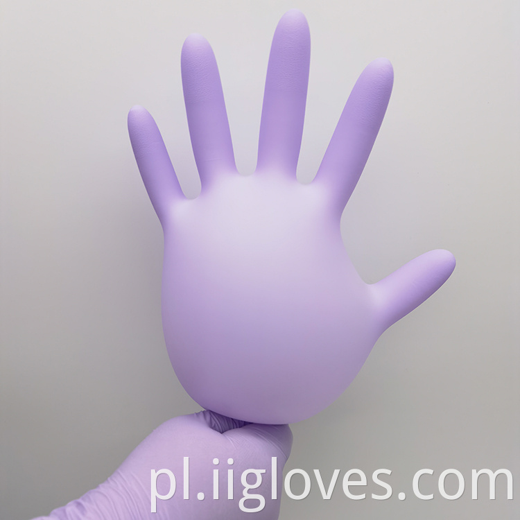 100 szt. Pakiet popularne laboratorium premium fioletowe purpurowe rękawiczki nitrylowe dla przemysłu spożywczego